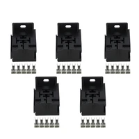 5 sets 5 pin 5 ways auto relay socket 6 3 automotive electric plastic wire connector djj7054y 6 3 21 5p