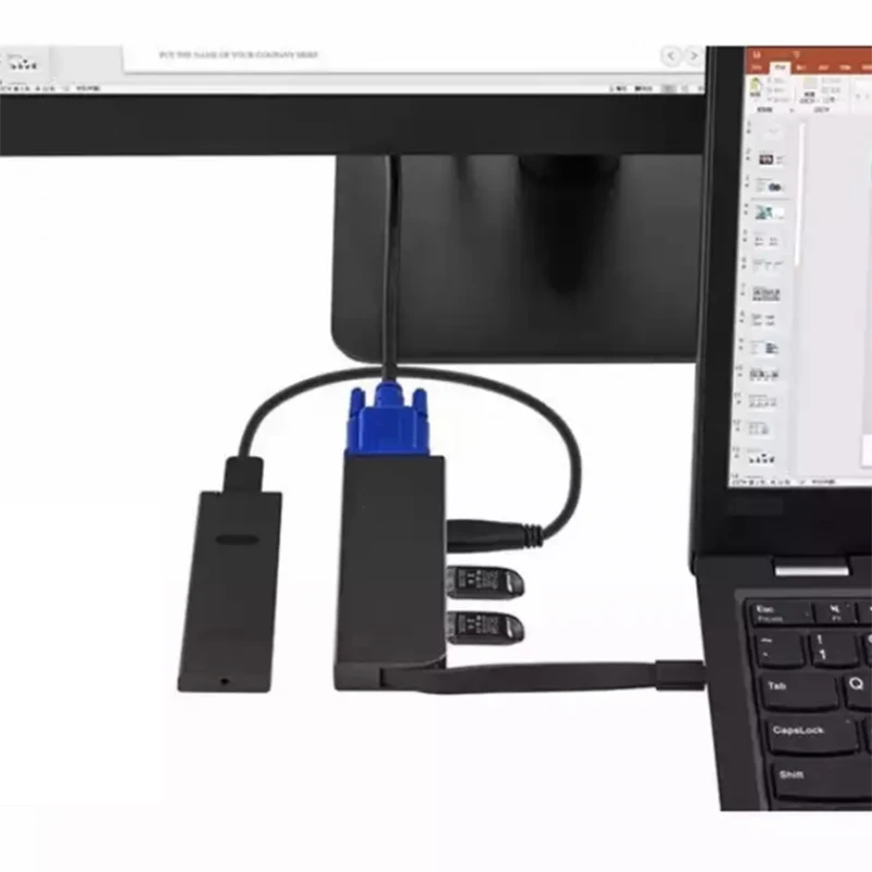USB C 4 в 1 концентратор Тип к VGA адаптер док станция 3 для Lenovo ThinkPad T14 X13 X390 MacBook Pro