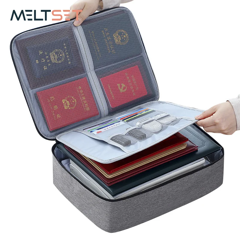 2 слоя Сумка для документов с паролем Водонепроницаемый сертификат файл мужские