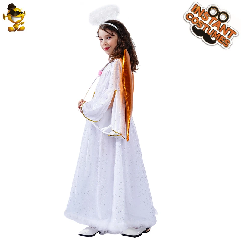 Маскарадные костюмы с ангелом и крыльями для девочек рождественской вечеринки