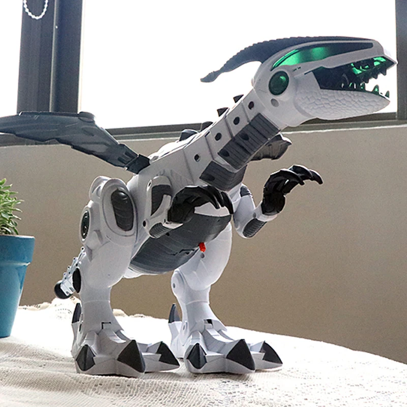 QWZ новые большие динозавры игрушки для детей Белый Спрей Электрический динозавр