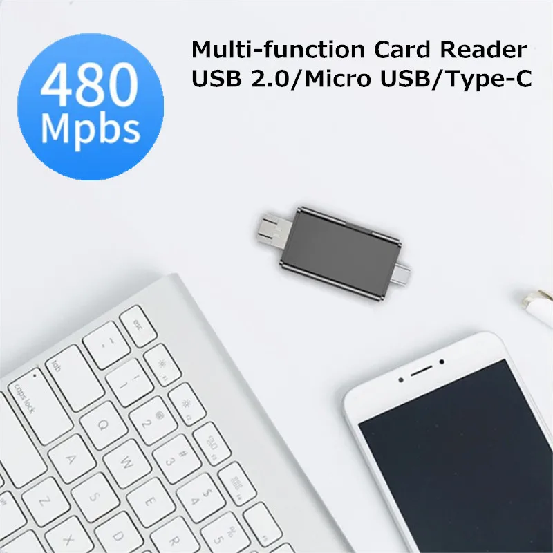 all in one 2 colors otg card reader usb 3 0type csdtf u disk adapter multi function android phone computer accessories hub free global shipping