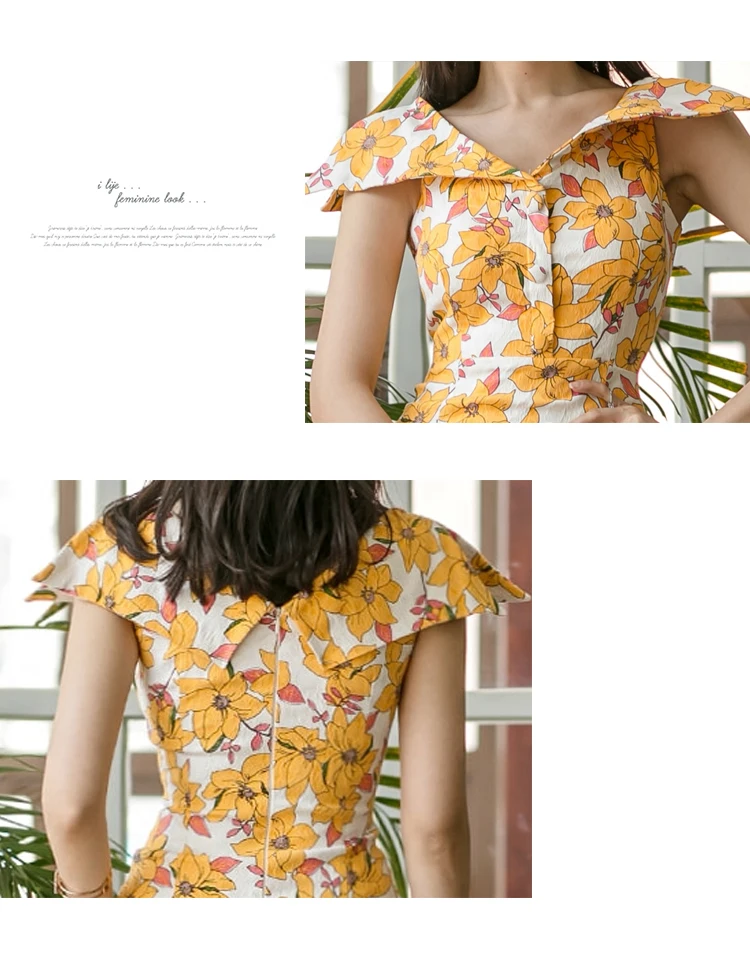 

2020 summer new fashion elegant women button print dress sleeveless Breasted V-neck bag hip dress