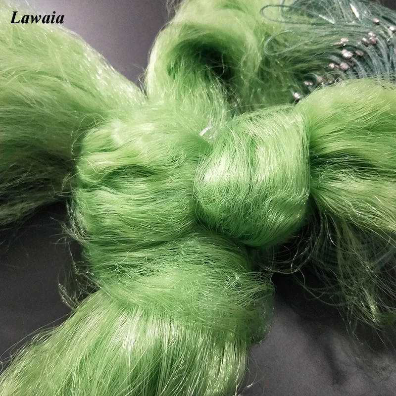 Зеленая рыболовная сеть Lawaia трехслойная жаберная с поплавком 25 м 50 зеленая