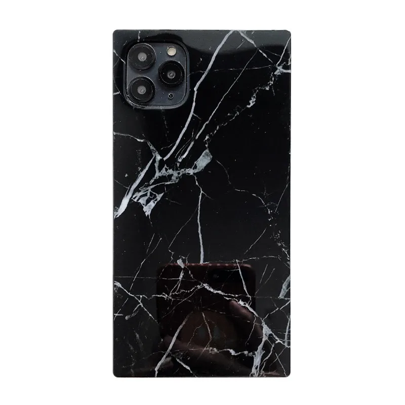 Квадратный мраморный чехол для iPhone 11 Pro Max XR XS X s ультра тонкий мягкий Силиконовый