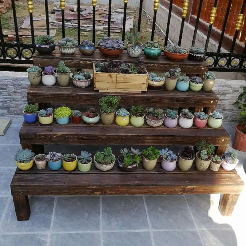 600 твердой древесины сочные цветочный воротник стойка стенд Многослойные балкон