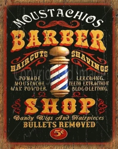 

Artistic tinplate painting Mustachios Barber Shop Vintage Retro Metal Tin Sign Poster Sign