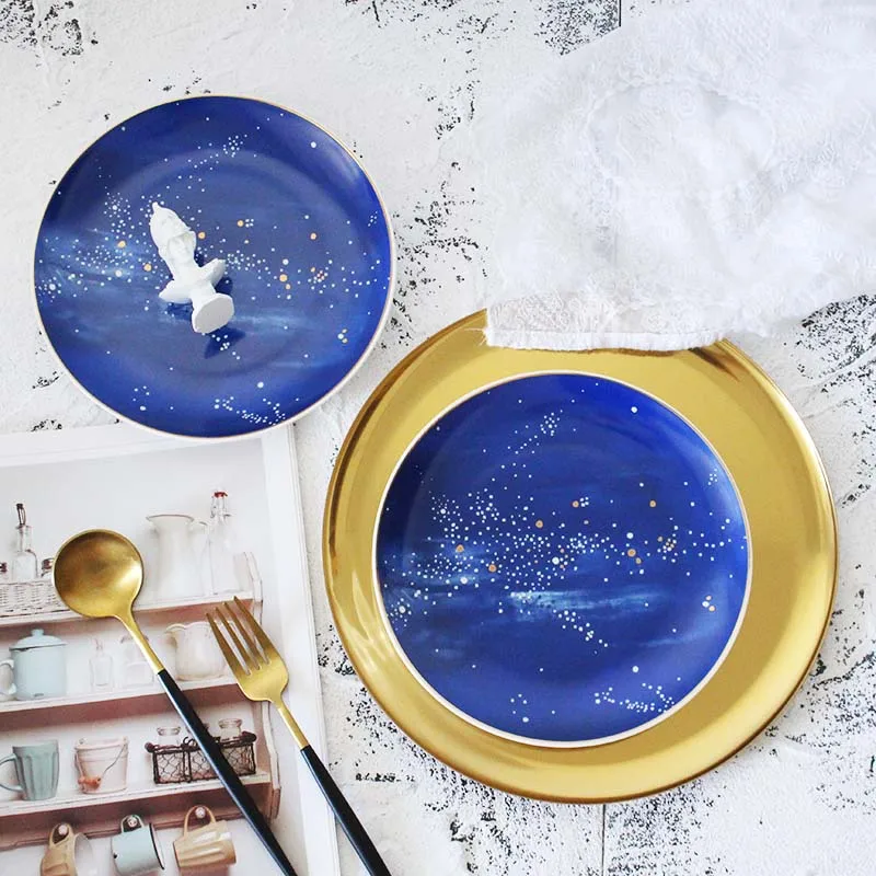 

Tableware decoration Porcelain Tableware Food Gift heating plate ceramic Creative Star dinner fruit dessert Kitchen Restaurant