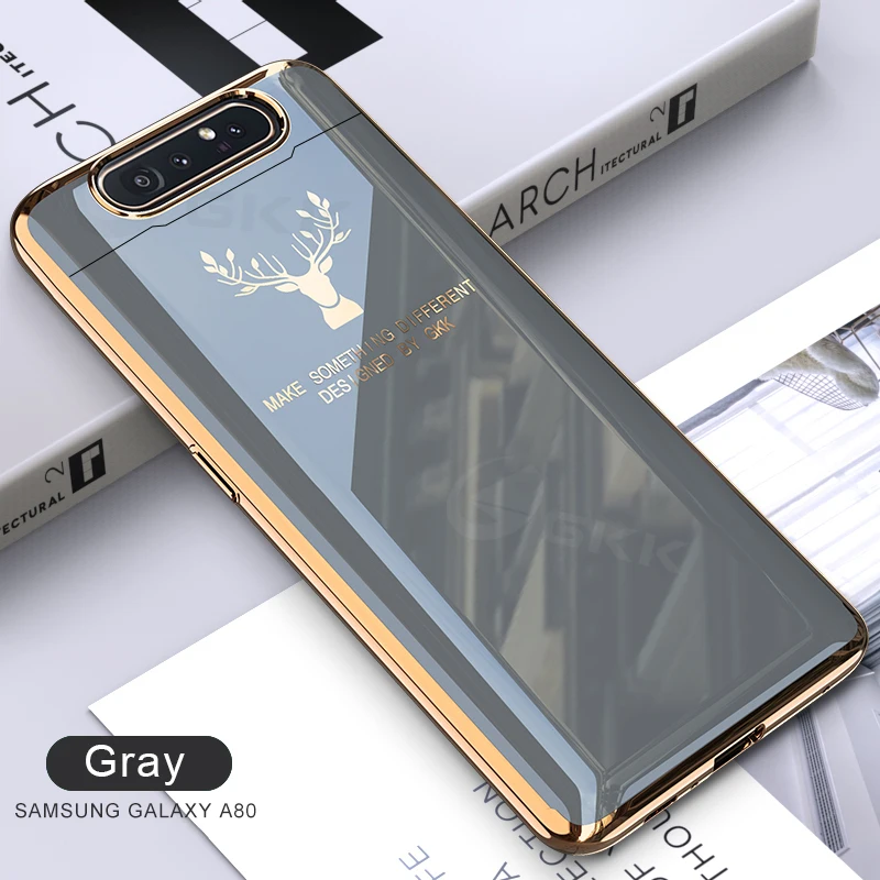 GKK Luxury Painted Plating Case For Samsung Galaxy A80 Case 360 Full Protection Lifting Protect Cover For Samsung A80 case funda