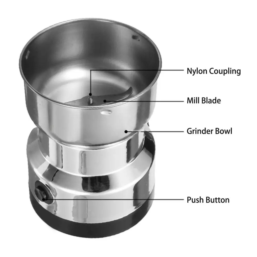 220V Электрический Нержавеющая сталь шлифовальный Кофе фасоли фрезерный станок