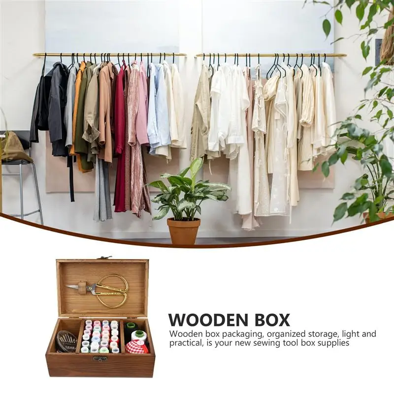 

1 Set of Multipurpose Boxed Sewing Accessories Needlework Set Thimble Buttons Needle Threader for Sewing DIY