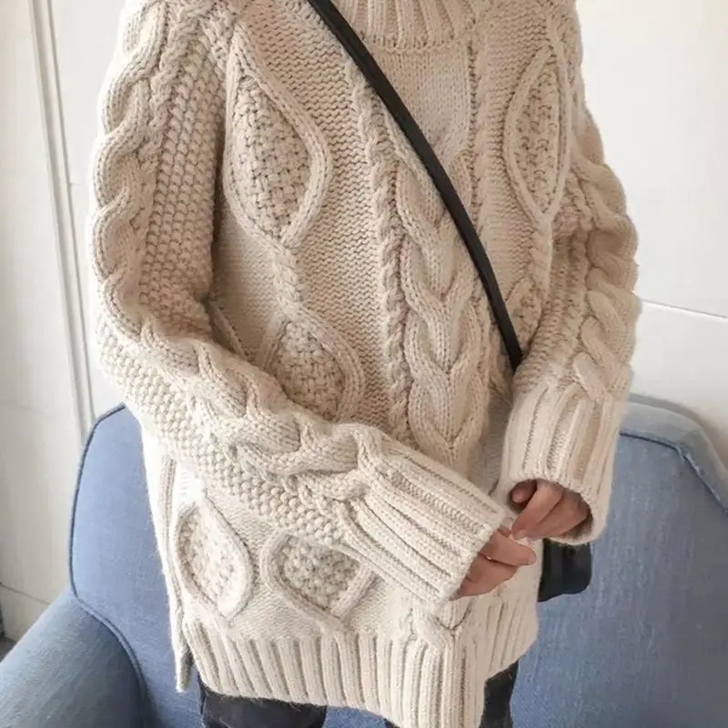 Свитер для девочек новинка 2020 детский косичка в Корейском стиле свободная