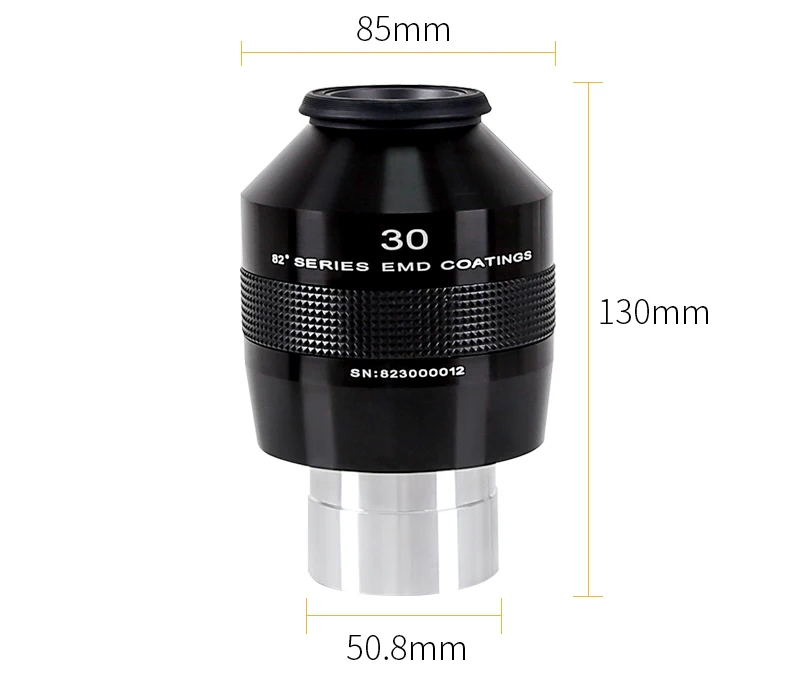 Maxvision 2 дюйма 82 градуса 30 мм металлический парафокальный окуляр астрономический