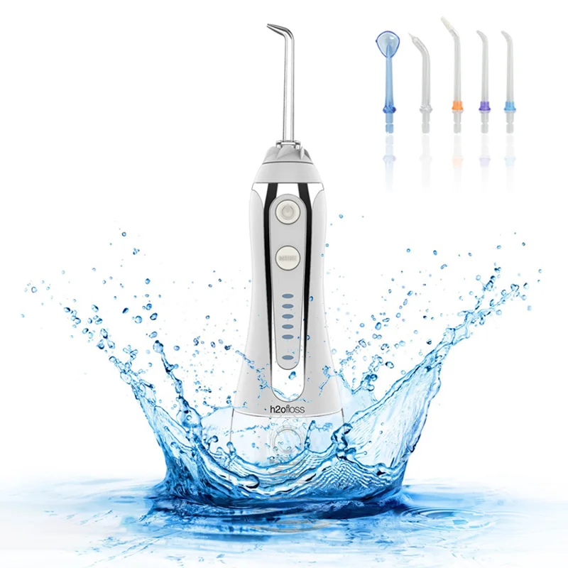 

Water Flosser Dental Oral Irrigator Portable Water Thread for Teeth Cleaner 300ml 5 Mode USB Rechargeable Dental Cleaning Device