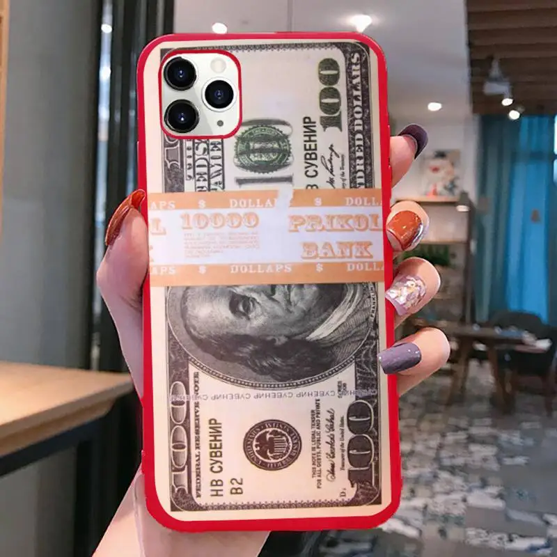 Роскошный чехол для телефона 10000 доллар США iphone 13 12 11 Pro Max Mini XS 8 7 6 6S Plus X SE 2020 XR