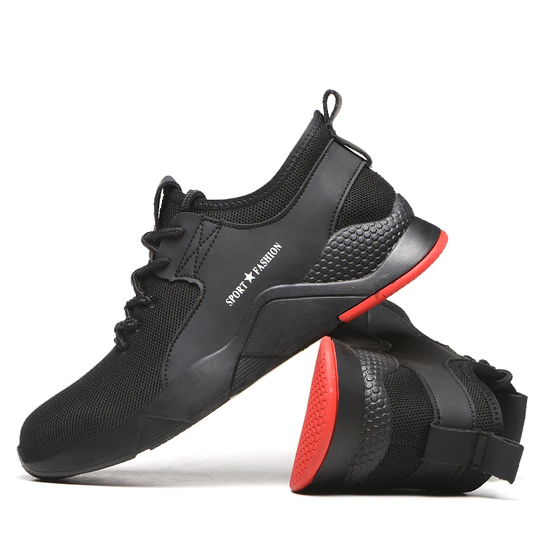 Неразрушаемая Мужская Рабочая обувь Безопасная со стальным носком Нескользящая