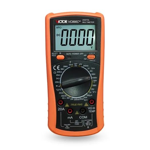 Цифровой мультиметр VICTOR VC890C + VC890D конденсатор True RMS 2000 мкФ Ф 20 А тестер емкости и