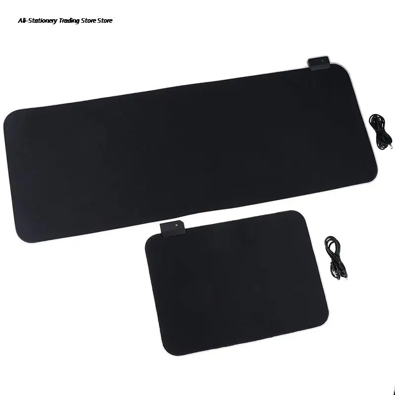 Игровой коврик для мыши RGB объемный светящийся светодиодный удлиненный