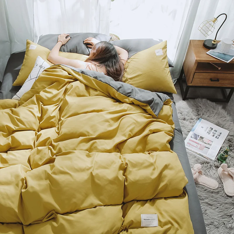 Пододеяльник однотонный комплект постельных принадлежностей Twin Queen Nodric