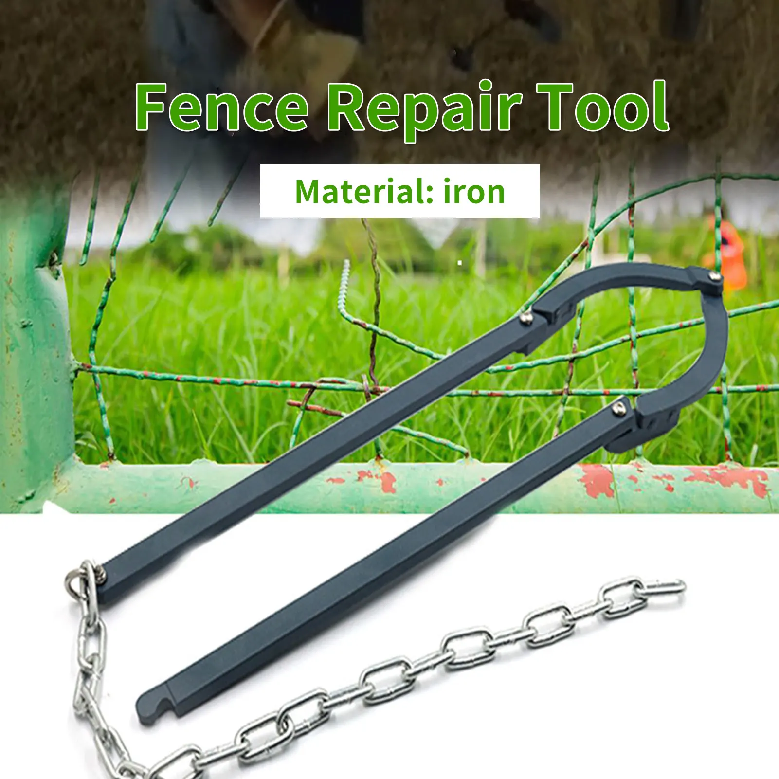 

Garden barbed wire fence repair tool Anti-rust Painted fence holder manual patcher Reinforcer Slack Fence Fixing Tighten Tool