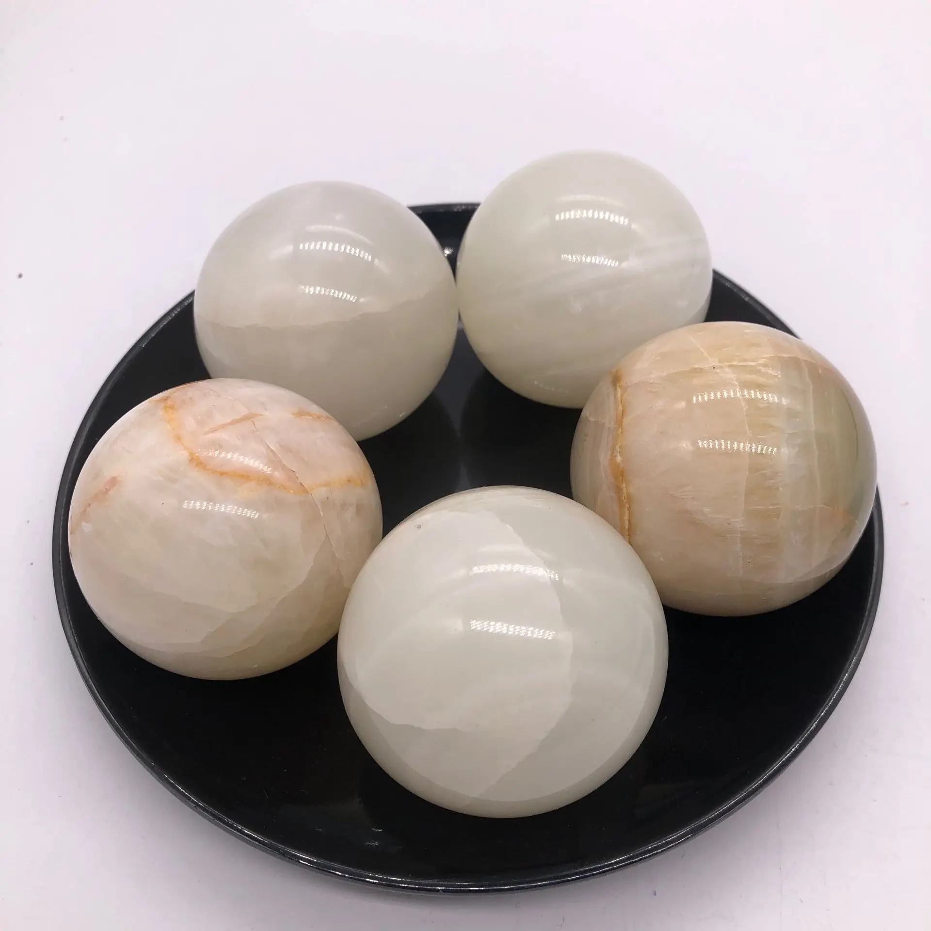 

Natural Afghan Jade Ball Mineral Quartz Sphere Hand Massage Crystal Healing Feng Shui Home Decor