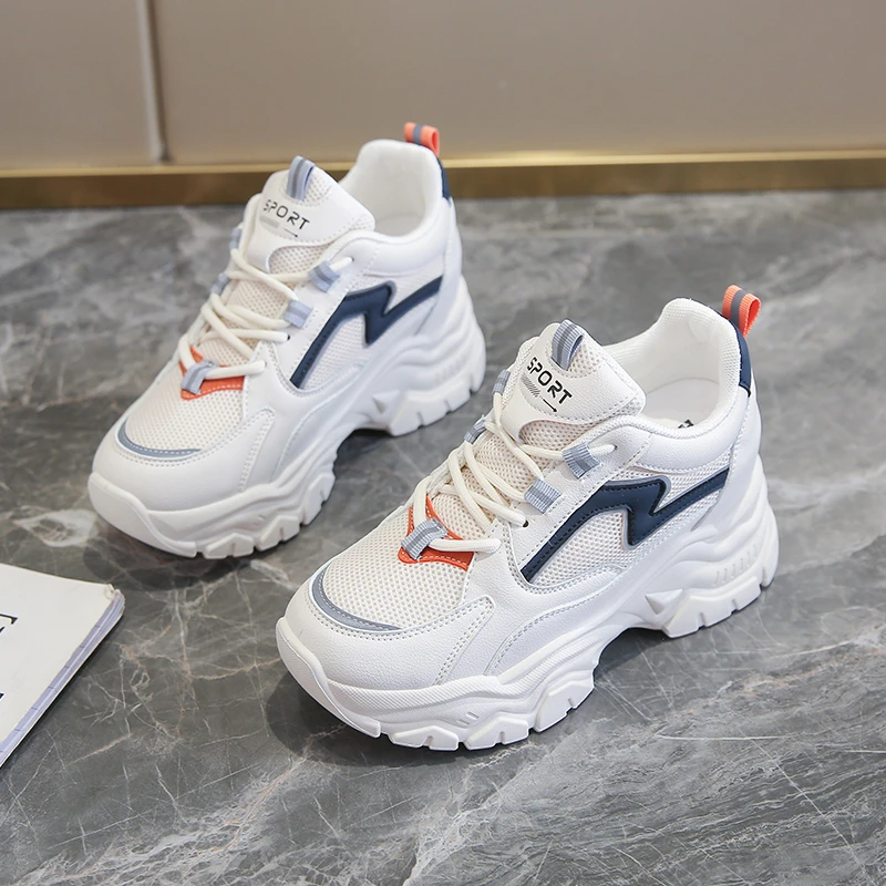 

2021 spring and autumn fashion women's shoes, sneakers, breathable women's vulcanized shoes, thick-soled sneakers increase