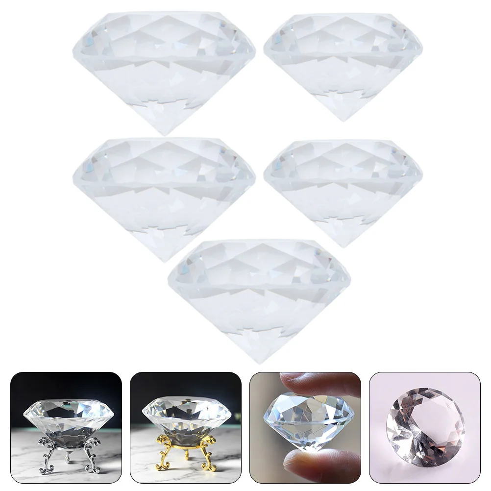 

5 шт., большие блестящие искусственные бриллианты для украшения ногтей