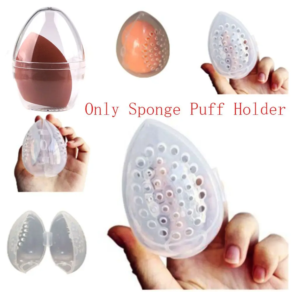 

Girls Transparent Makeup Tool Professional Puff Holder Egg Puff Case Sponge Egg Box Storage Box