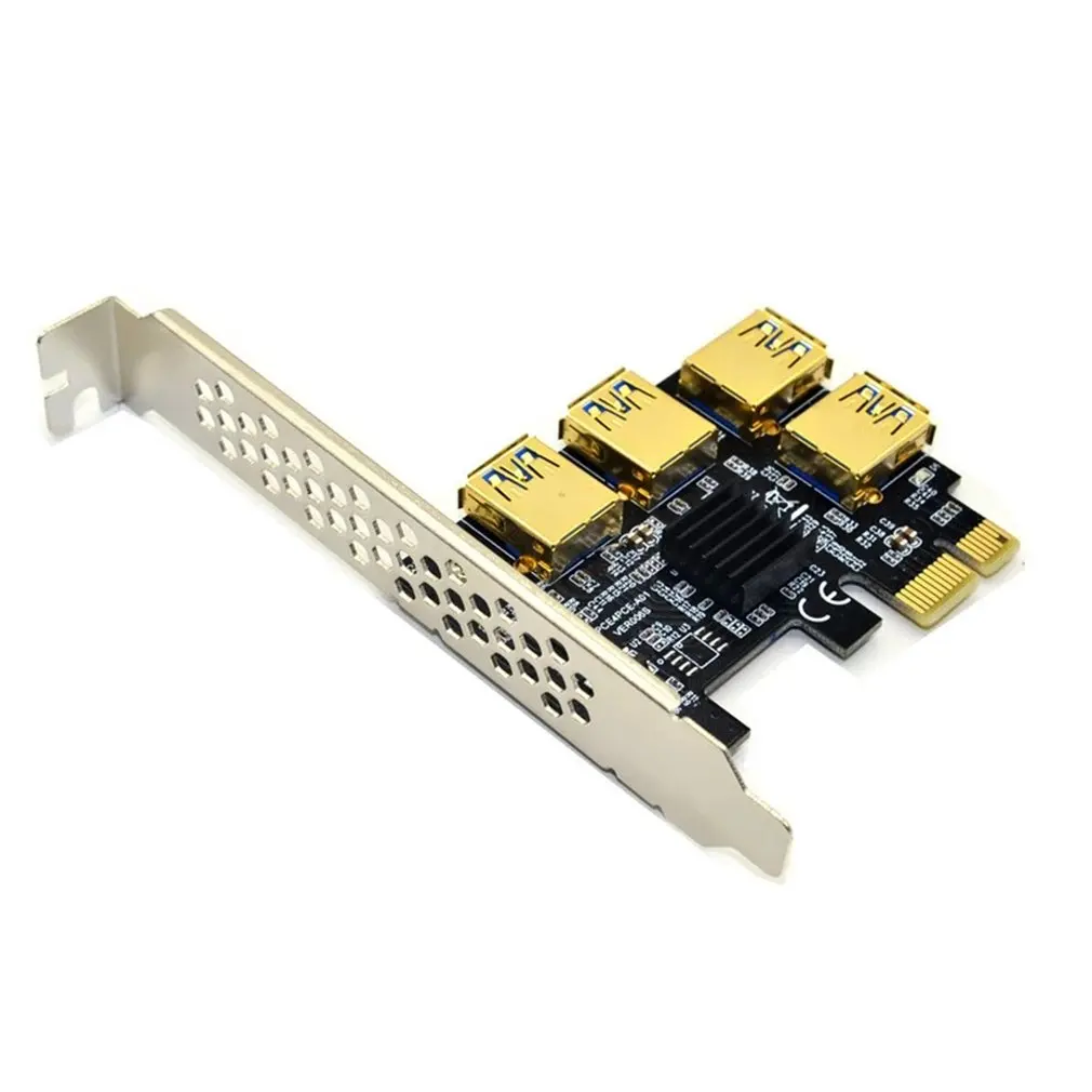 riser usb 30 pci express 1x к 16x riser card адаптер 1 до 4 слот pcie п