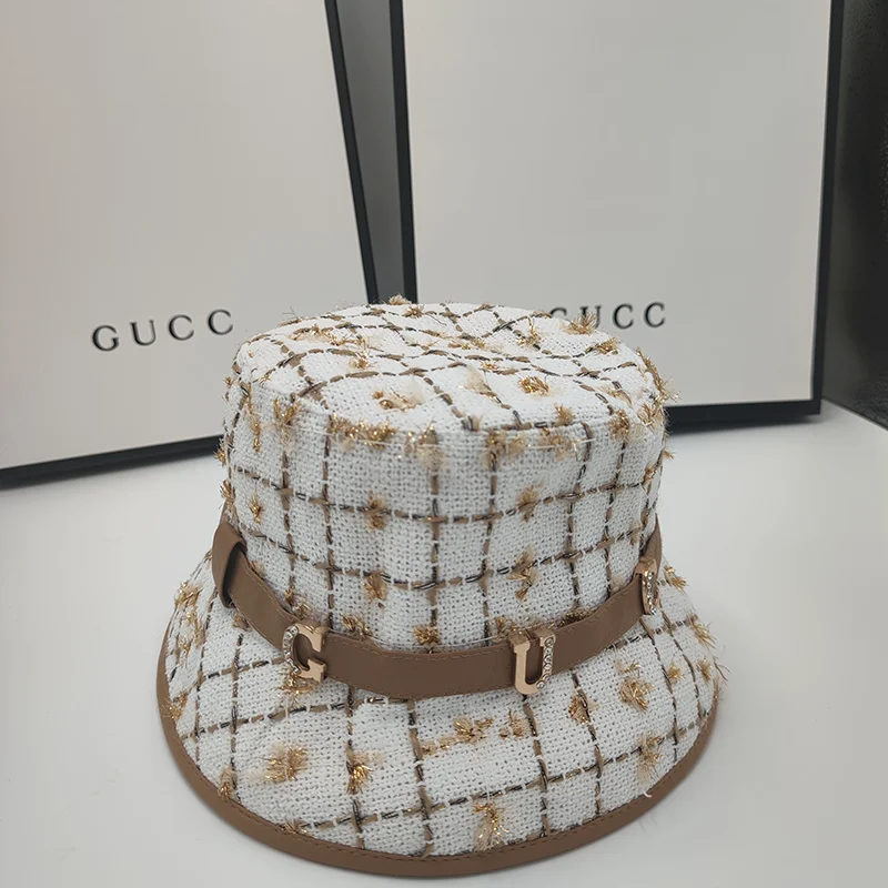 Панама женская осенняя однотонная из яркого шелка в стиле хип-хоп с круглым