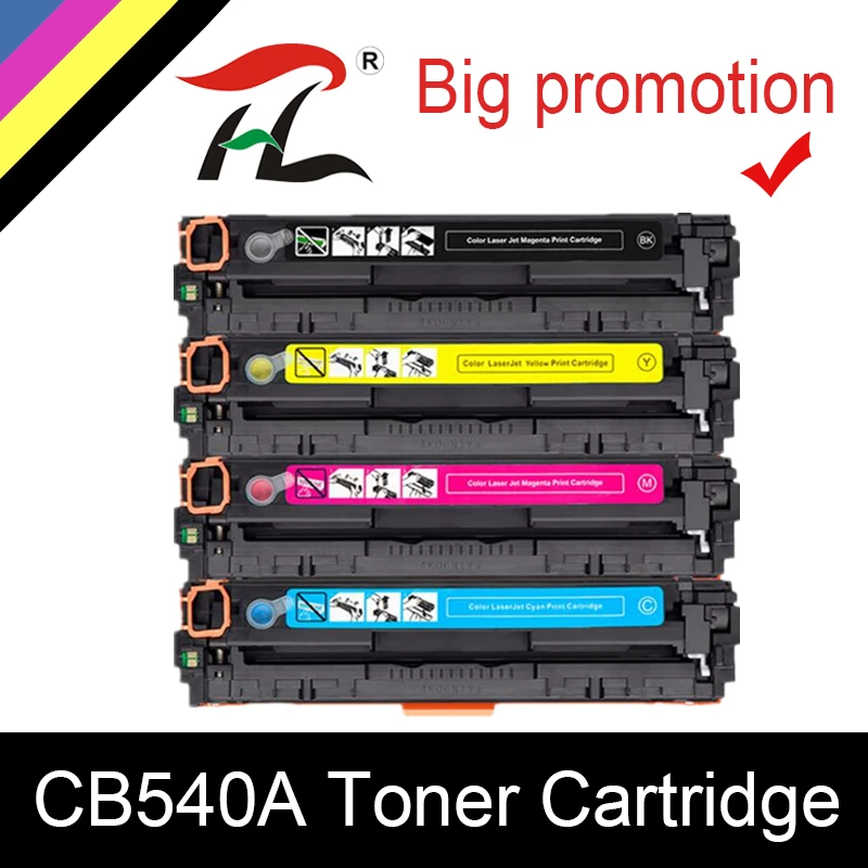 Картридж с цветным тонером для LaserJet CP1215 CP1515n CP1518ni CM1312 совместимый HTL CB540A 540A 540 CB543A
