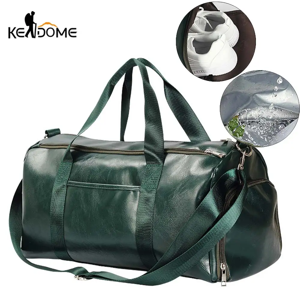 Большая спортивная сумка из искусственной кожи для мужчин и женщин дорожная йоги
