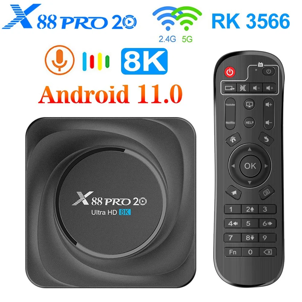 

X88 PRO 20 RK3566 Android11 TVbox 8G/128G WiFi