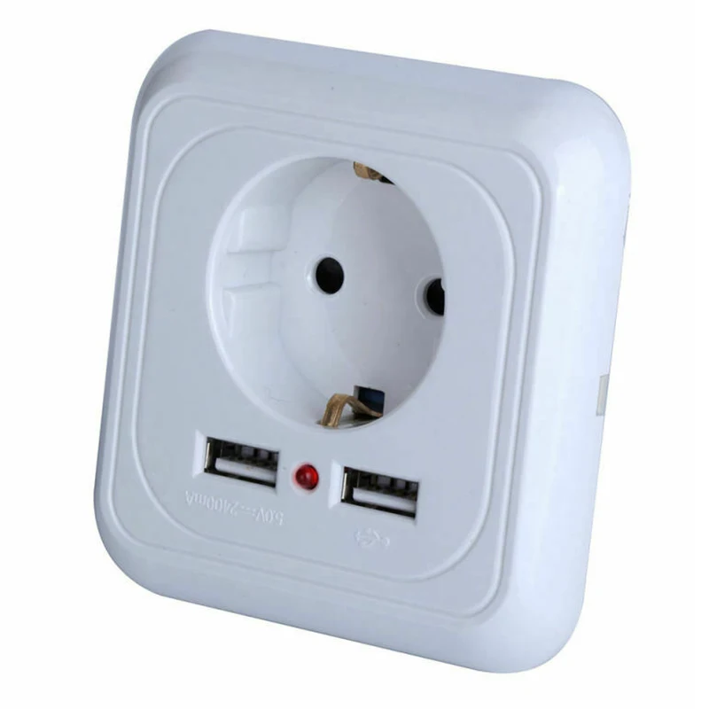 

European Standard Dual USB Wall Socket EU Power Outlet Hotel Home Restaurant Single/Double/Triple/Quadruple Wall Power Socket