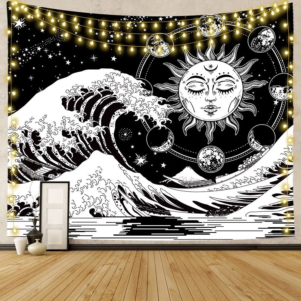 

Decorative tapestry Nordic style bedroom tapestry 3D digital printing blanket net celebrity live background cloth hanging cloth