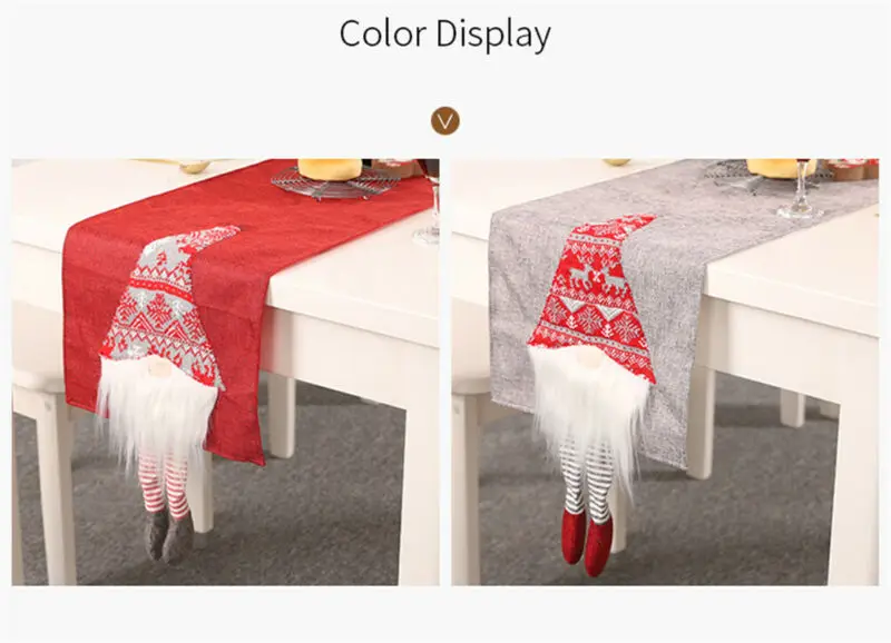 2019 New Santa Claus Style Table Runner Christmas Tablecloths Flags Xmas Dining Tables Tapestry Cover Decors | Дом и сад