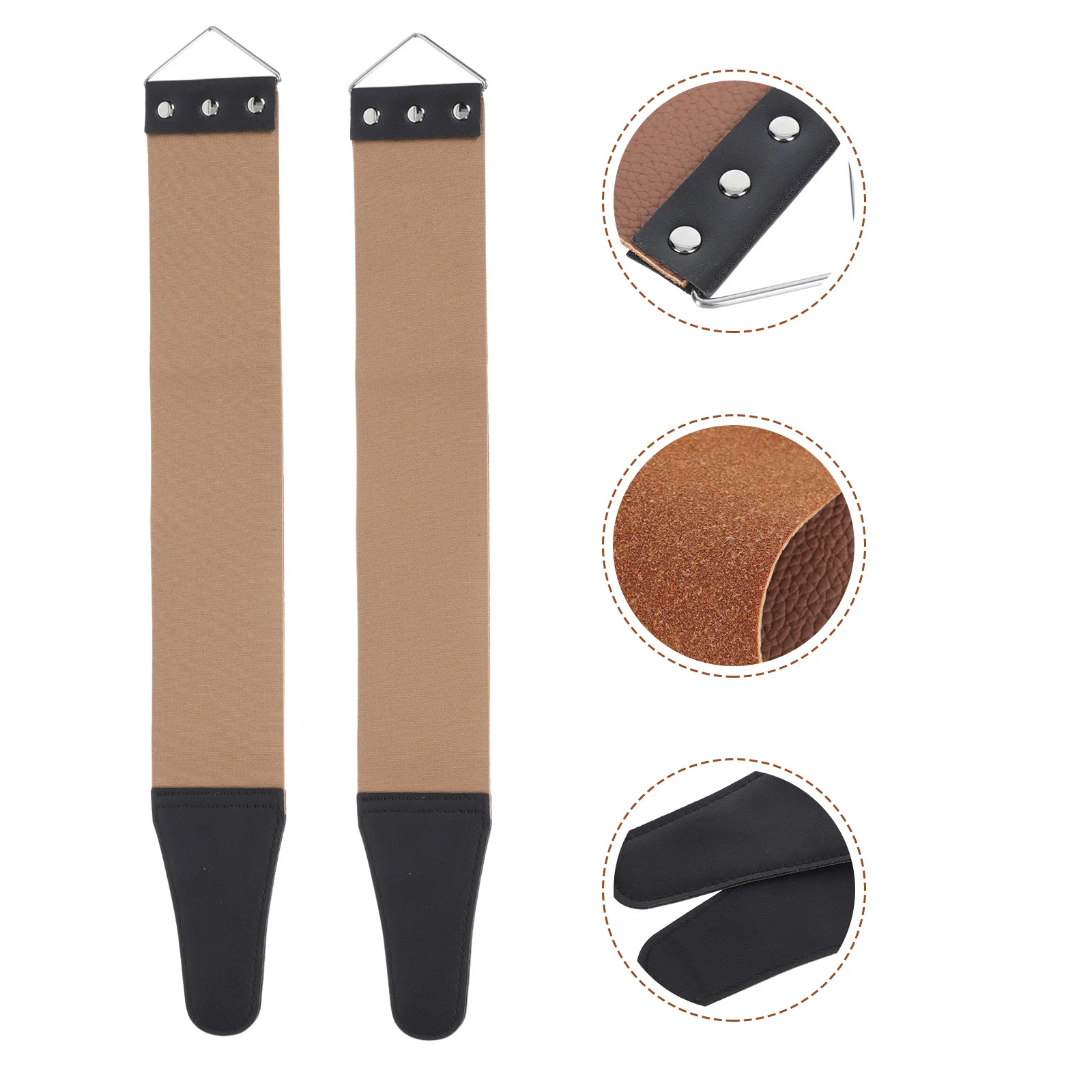 

2pcs Practical Razor Strops Convenient Double-sided Sharpening Strap Tools