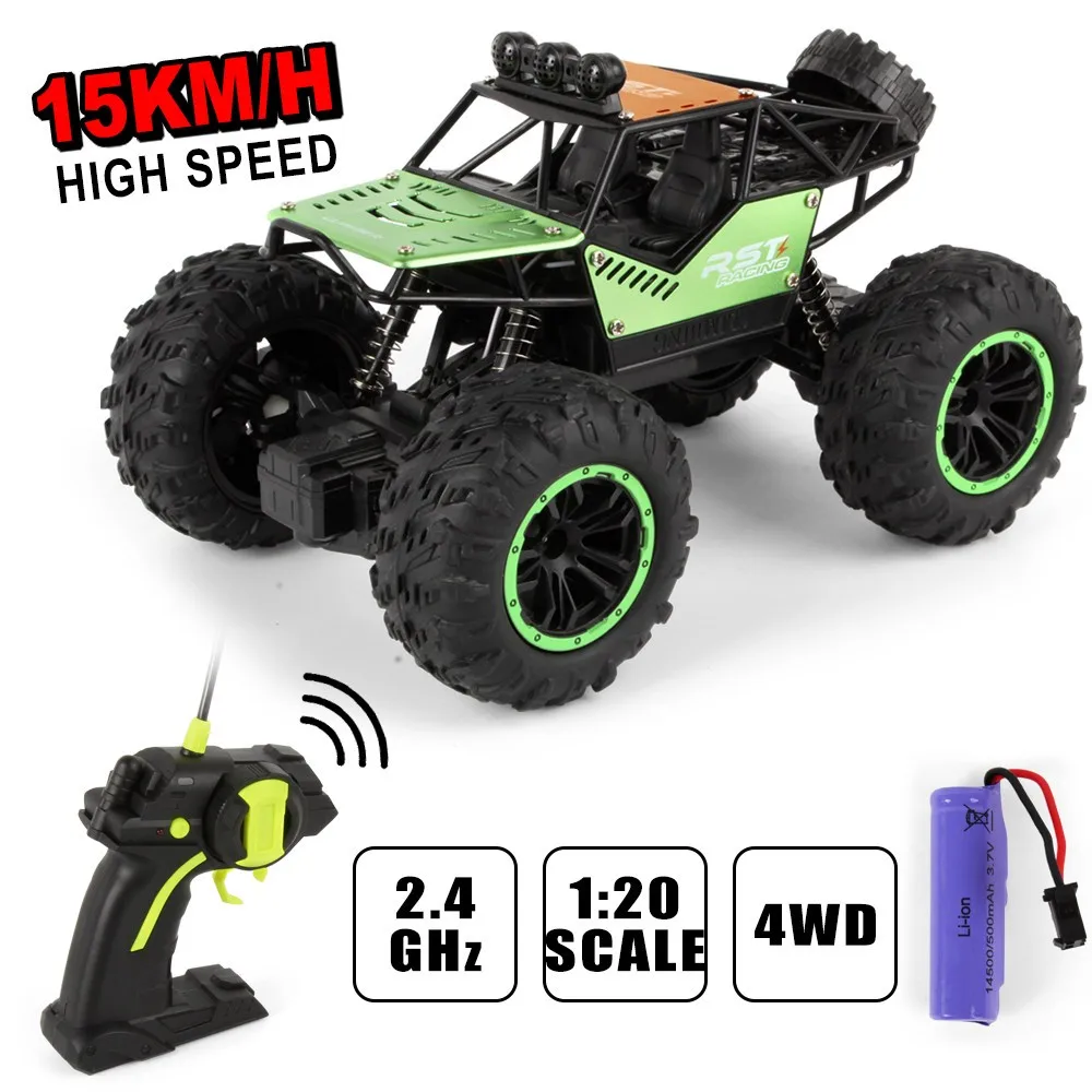 

LH-C021 Radio Rc Off-road Racing Car 1:20 2.4g 20km/h High Speed 4wd Big-foot Climbing Car 4ch Children’s Rc Toy Car Gift