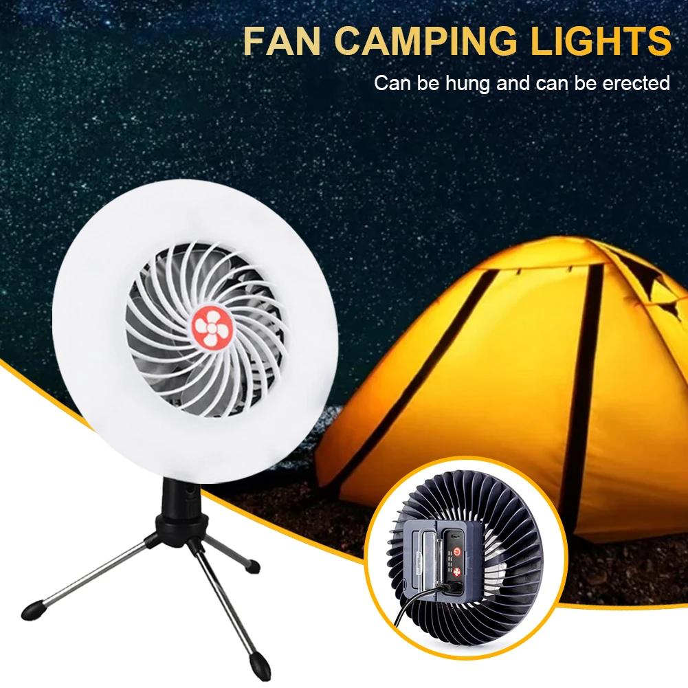 

Camping Light Tent Fan Portable Lantern LED Flashlight Tent Fan Power Bank Emergency Lamp Camping Hiking Emergency tool