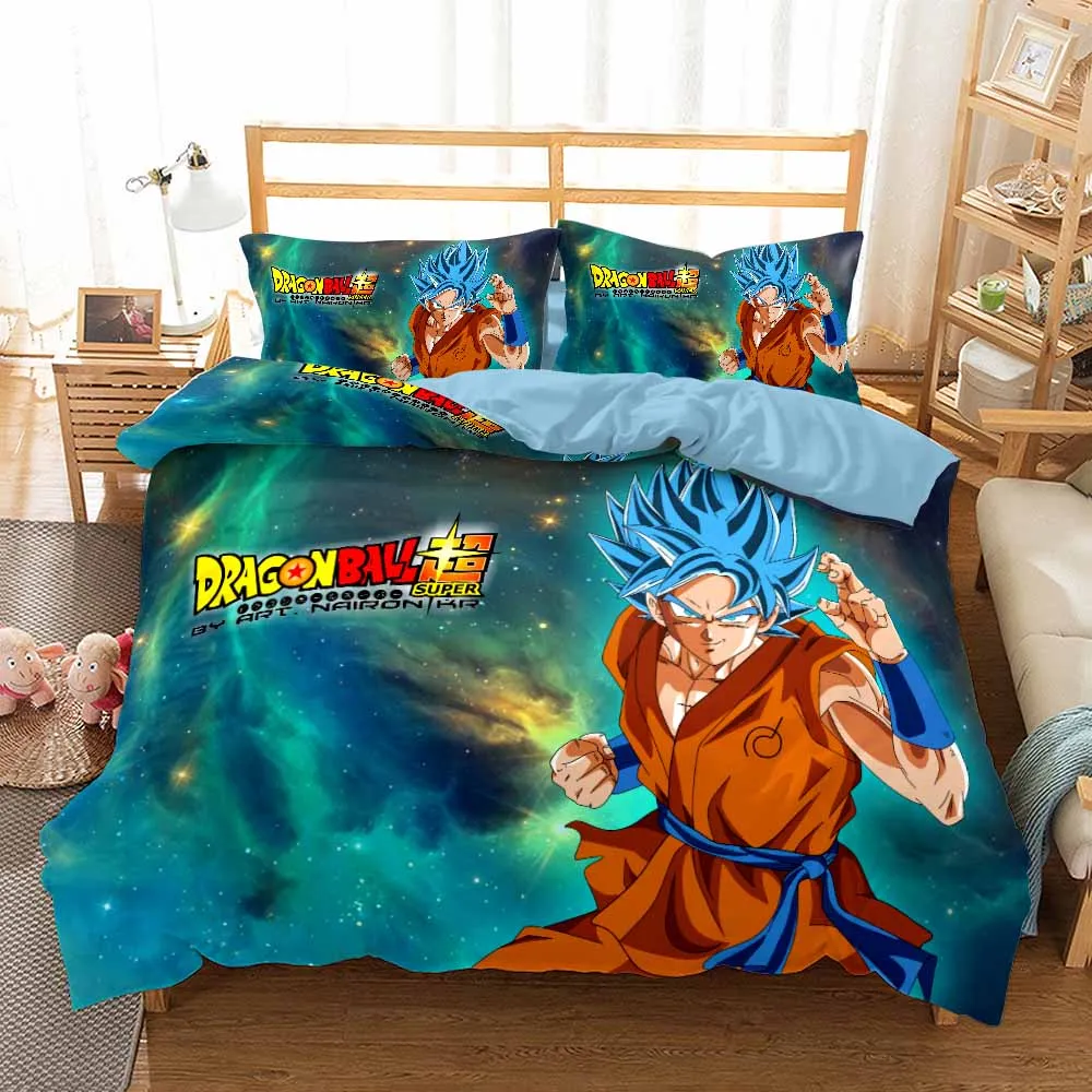 Color-2 Новые корейские носки из хлопка, хлопковые Dragon Ball Z Комплект постельного белья наволочка близнец полный queen King Размеры для мальчиков и девочек, Комплект постельного белья 2/3 шт. набор пододеяльников - Цвет: Color-2