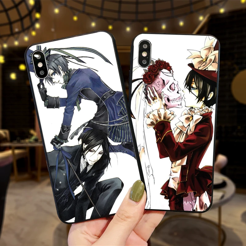 Аниме Черный дворецкий Мягкий ТПУ чехол для Apple IPhone X XR XS MAX 5 5S 5C SE 6 S 7 8 Plus ipod touch