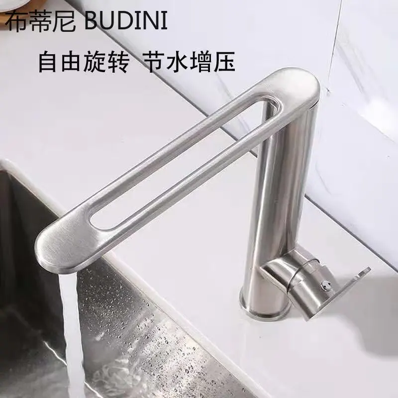 

304 stainless steel Kitchen Faucet Single Handle Single Hole Mixers Sink Tap Kitchen Faucet Modern Hot and Cold Water taps