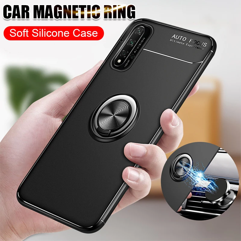 Роскошный чехол для телефона с магнитным кольцом s huawei honor 20S Чехол-держатель