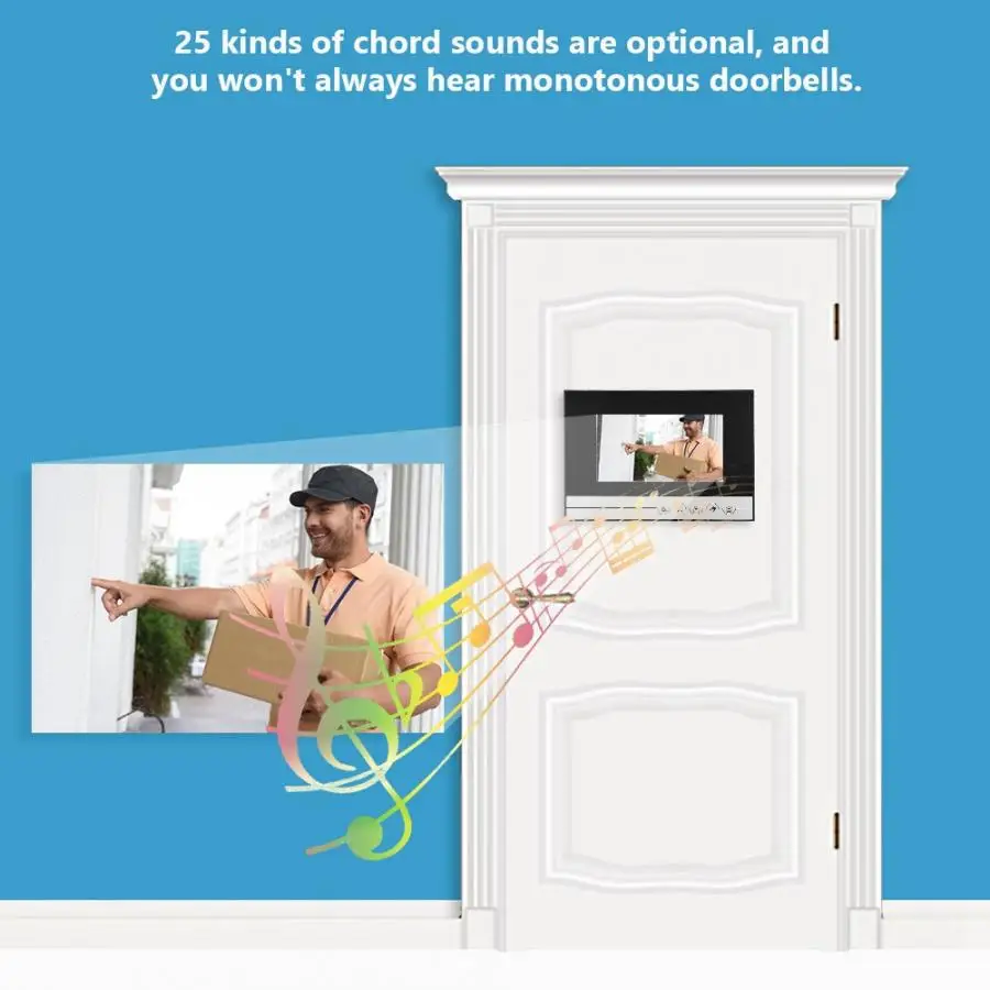 7 дюймовый TFT ЖК видео дверной звонок монитор визуальный домофон камера ИК Mirilla