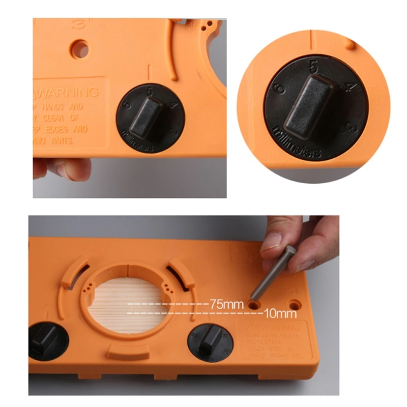 

1set Concealed 35MM Cup Style Hinge Jig Boring Hole Drill Wood Cutter Carpenter Guide Woodworking DIY Tool Yellow/Blue