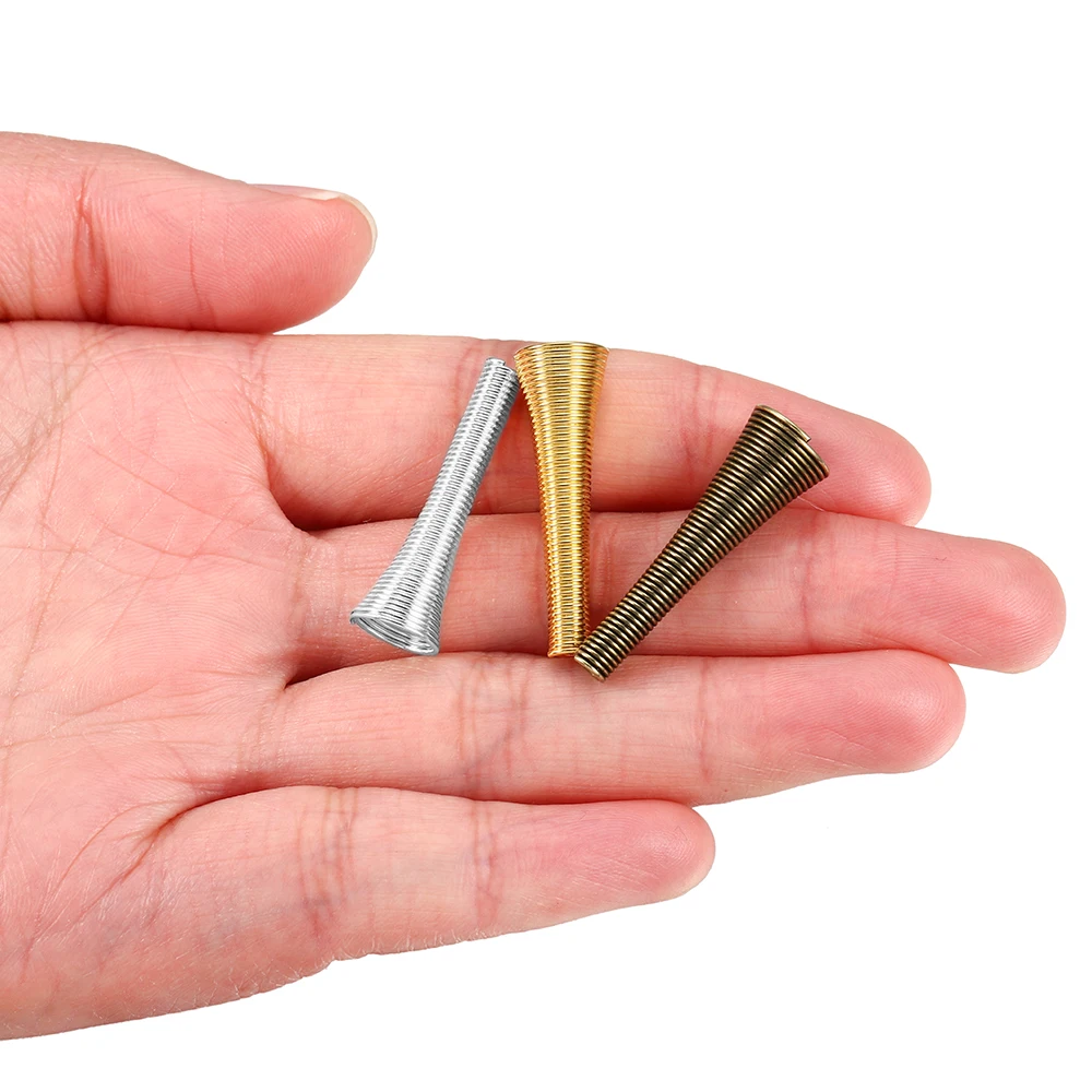 Металлическая конусная воронка 12 шт./лот пружинные бусины с отверстием концевые