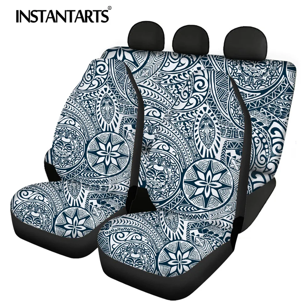 Preise INSTANTARTS Polynesain Tribal Tattoo Samoa Print Auto Sitz Abdeckung Volle Vorne/Zurück Auto Schutz Kissen Pad Matte Für Auto Liefert
