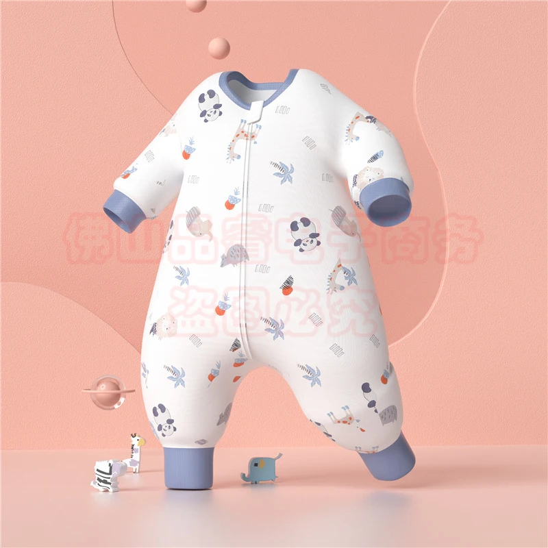 

Детский спальный мешок, теплая Хлопковая пижама для детей, мультяшный слитный спальный мешок для сна