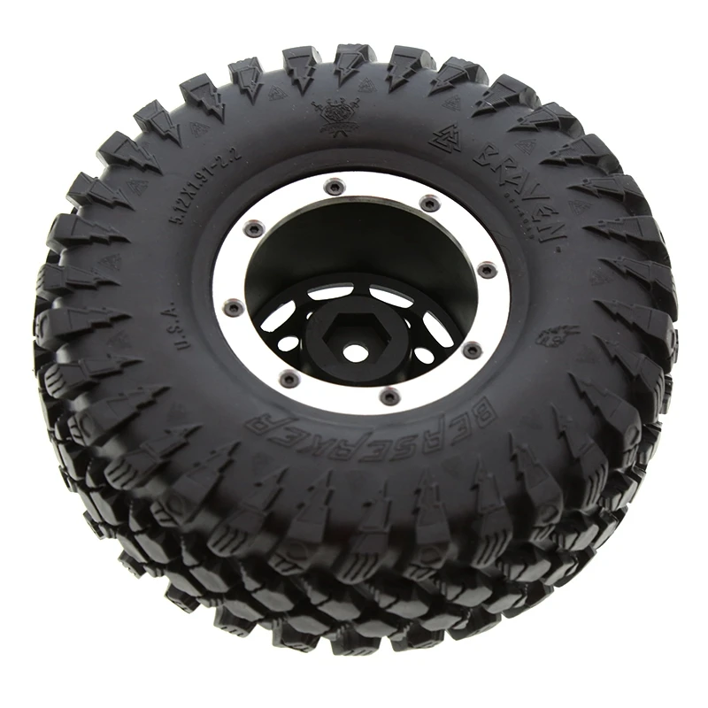 4 Uds 2,2 pulgadas Beadlock rueda de neum&aacute;tico para 1/10 RC Rock Crawler Axial Traxxas TRX4 SCX10 RR10 AX10 espectros 90048 90018 KM2-3