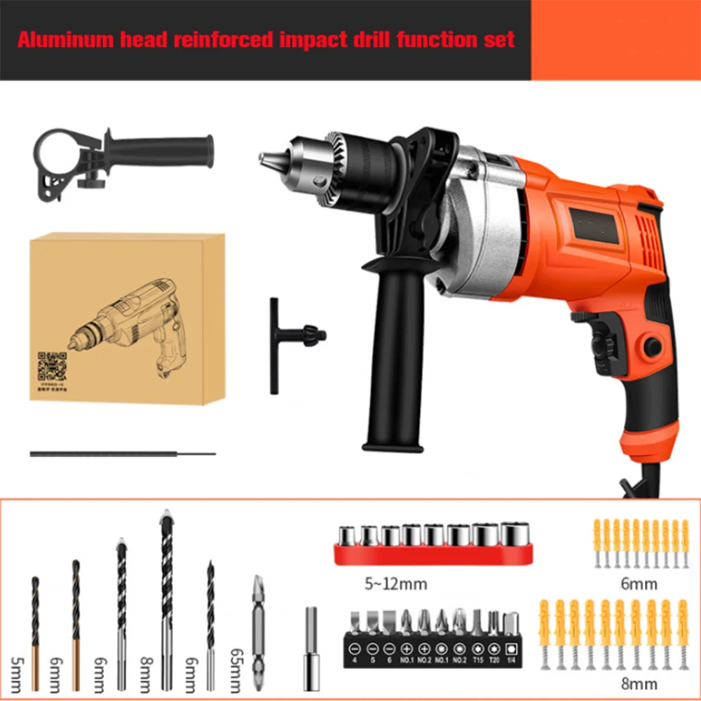 780W Impact Drill  Multifunction Electric Rotary Hammer Drill Screwdriver Power Tools Electric Tools